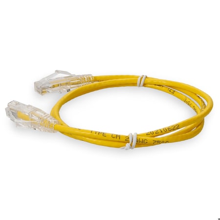 Add-On 10FT RJ-45 MALE TO RJ-45 MALE STRAIGHT YELLOW CAT6 SLIM UTP PVC COPPER PATCH ADD-10FSLCAT6-YW